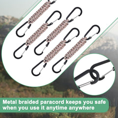 M METERXITY paracord keychain with double D-ring for secure attachment