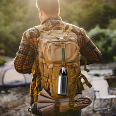 M METERXITY paracord lanyard on backpack, demonstrating easy accessibility.