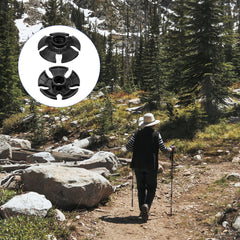 M METERXITY wear-resistant basket helps trekking poles glide over soft surfaces.