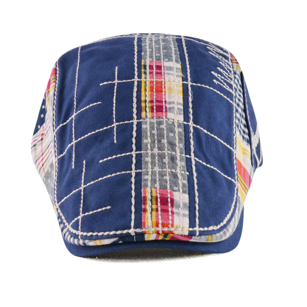 Detail: cotton newsboy cap adjustable snaps and buckle