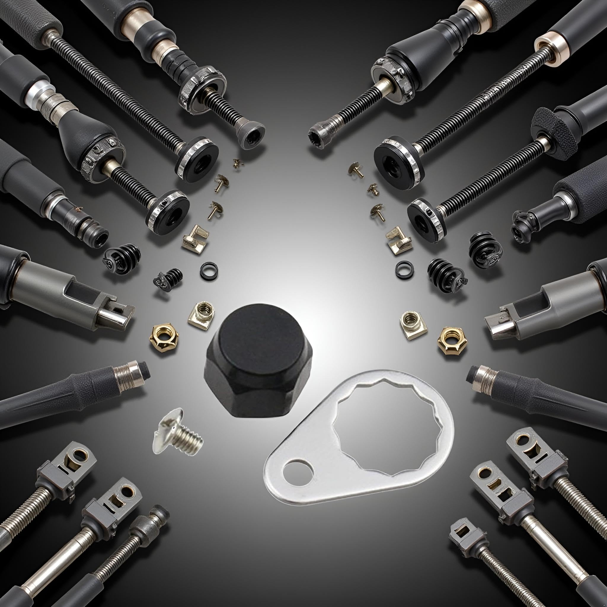 Close-up of M7 crank nuts and left-right handle assembly compatibility