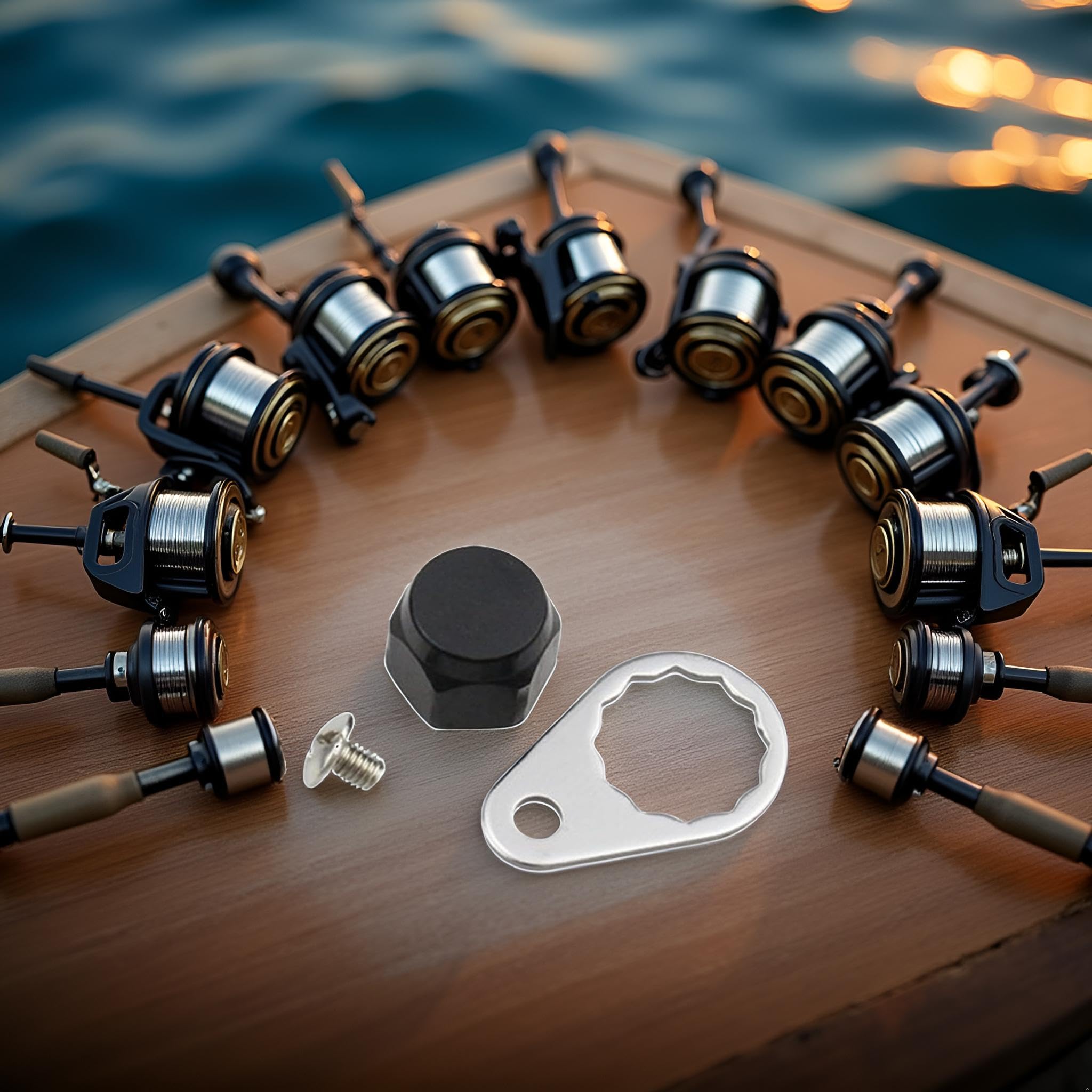 M7 lock plates and maintenance kit for fishing reels
