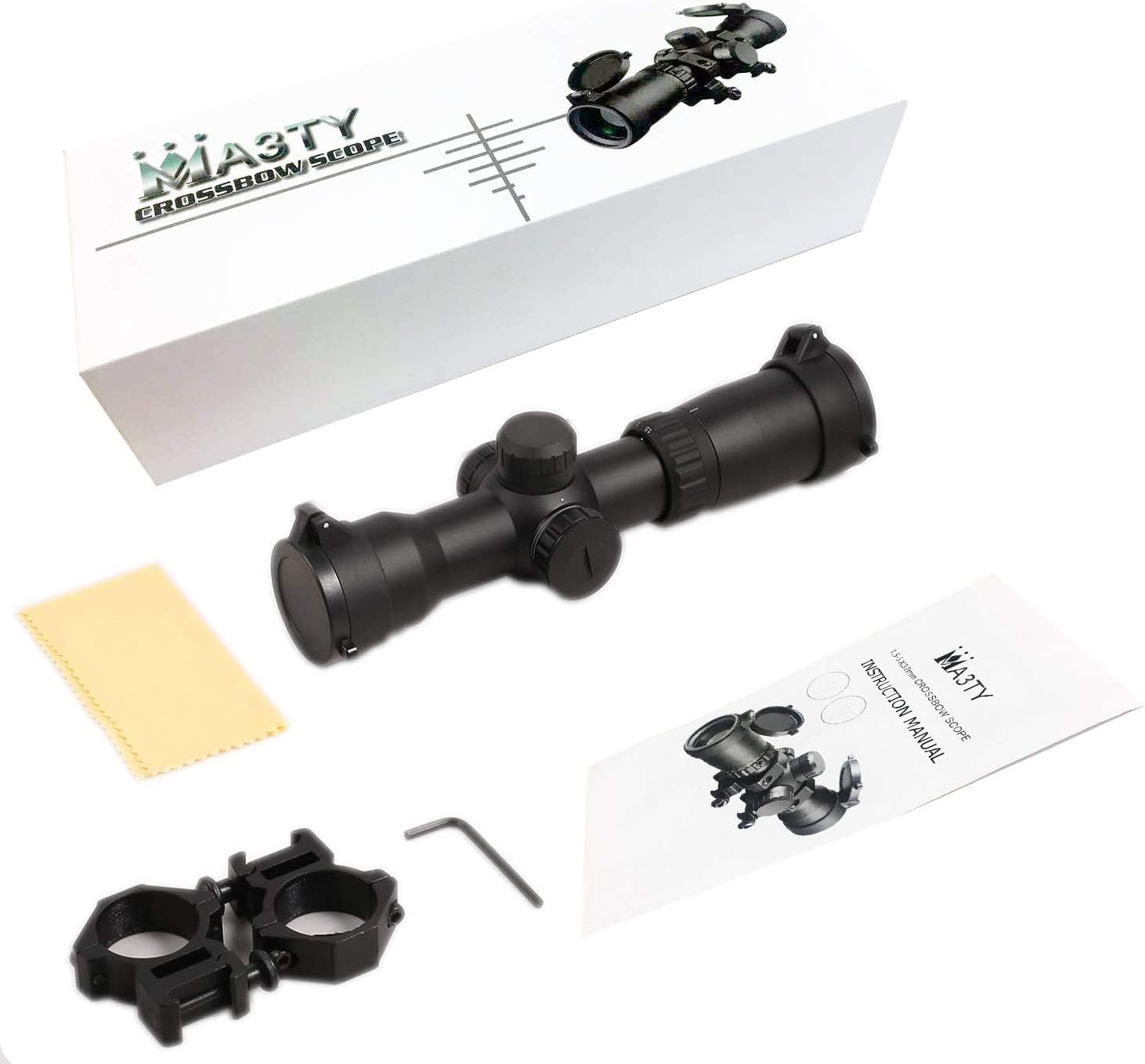 MA3TY crossbow scope compact 210mm length for easy mounting