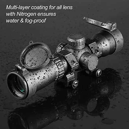 MA3TY crossbow scope red/green illuminated reticle aiding quick target acquisition