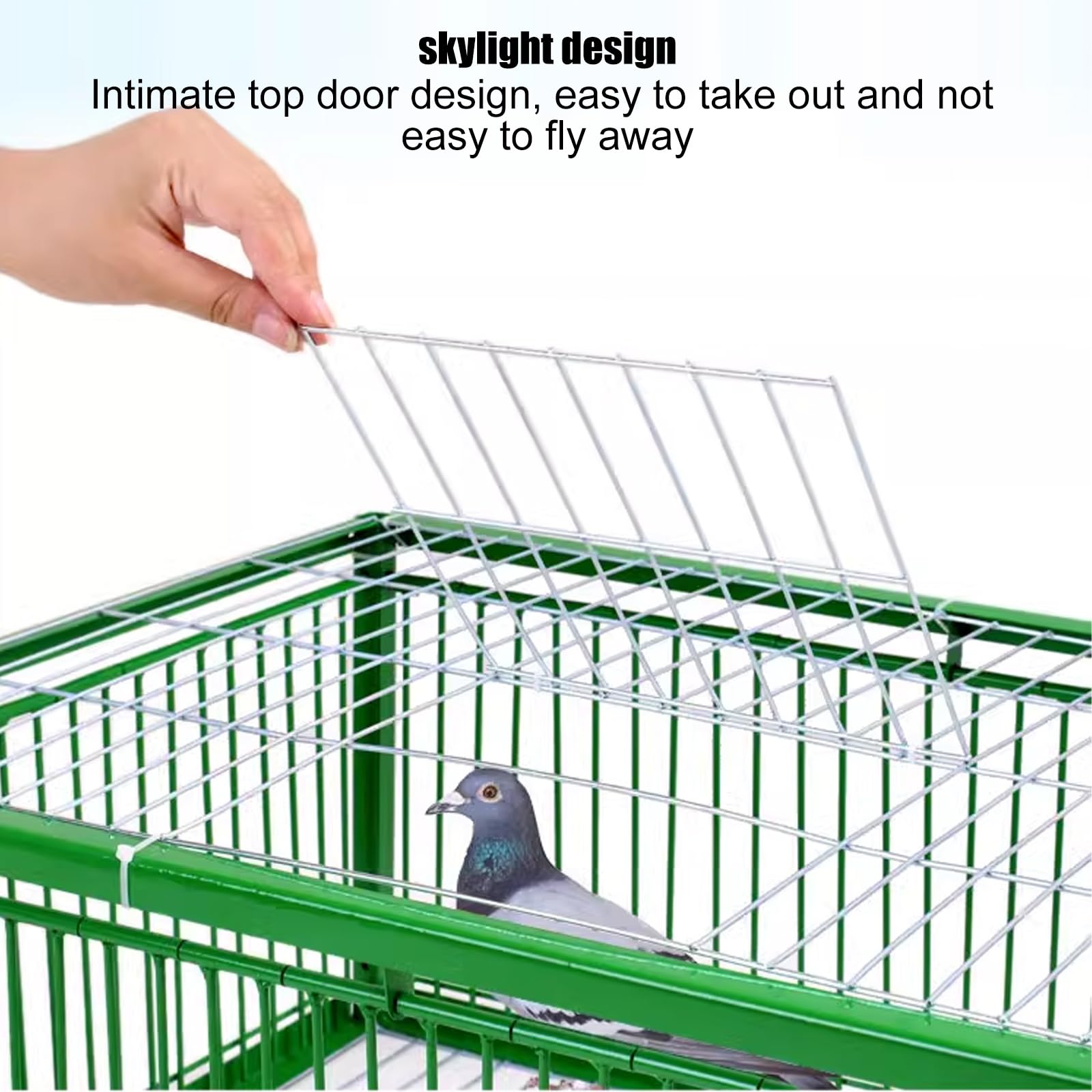 MAAOBR galvanized-frame pigeon trap offers durable outdoor performance