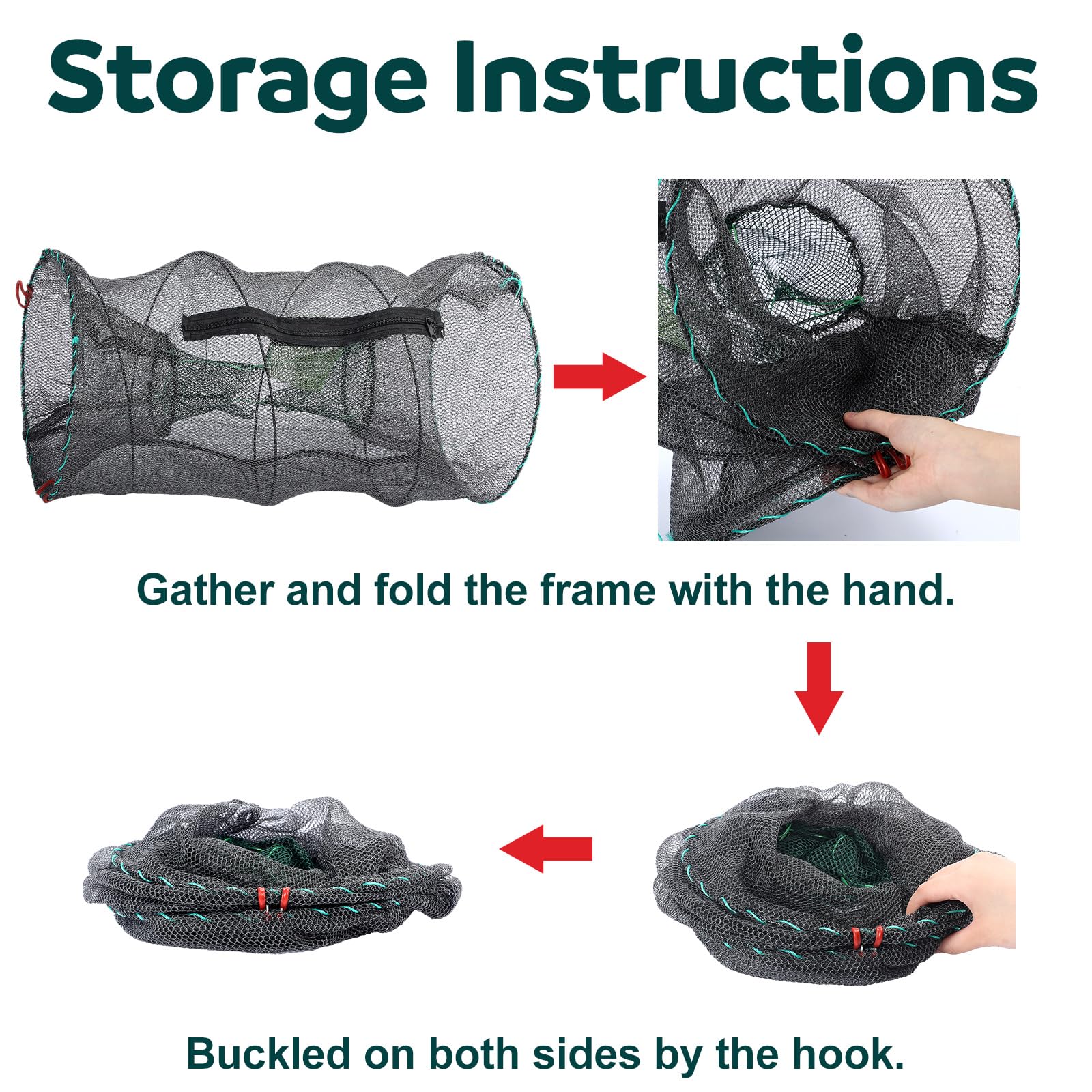 All four traps packaged with rope and locking clips