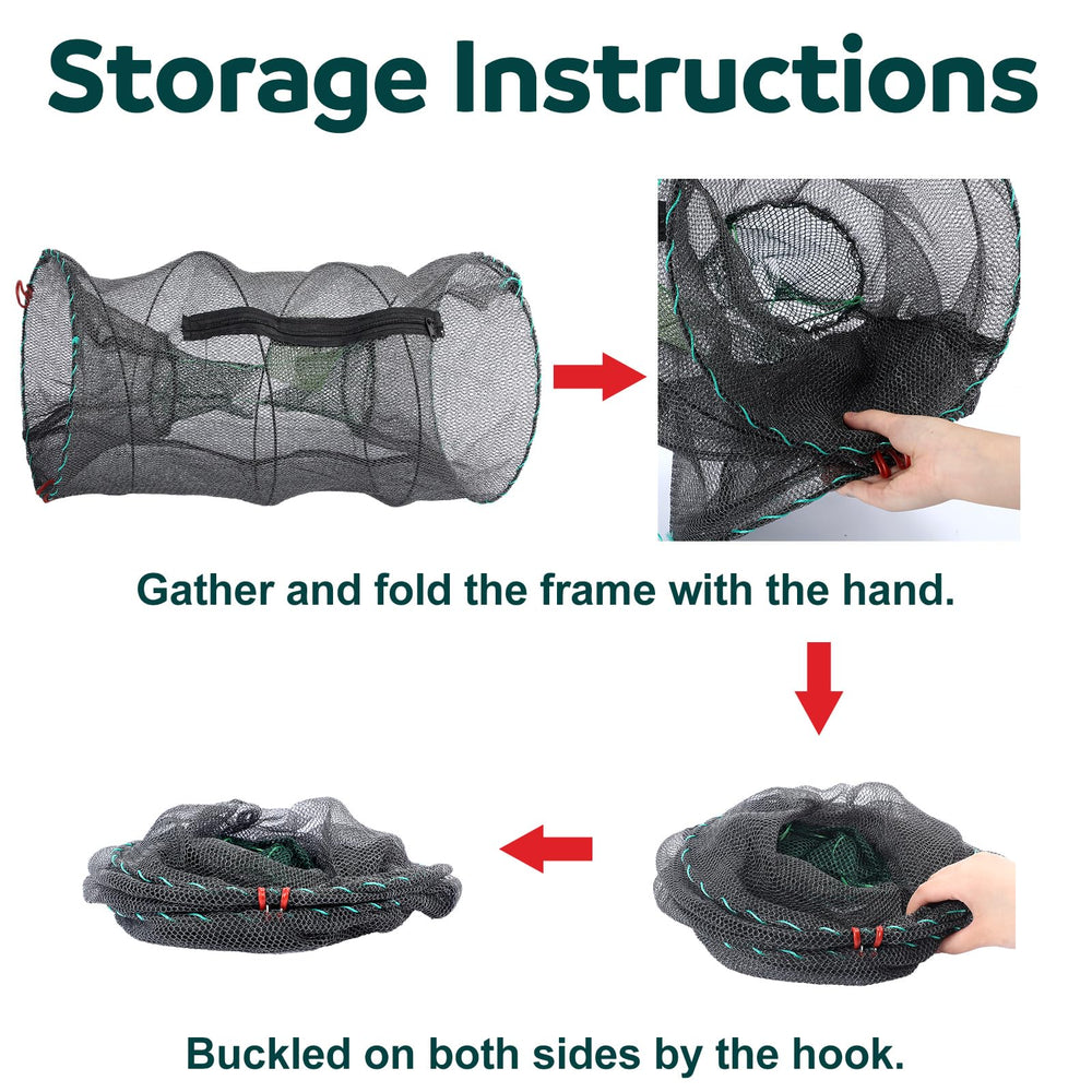 All four traps packaged with rope and locking clips