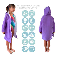 MACAR Swim Parka pocket storage demonstrates hands-free organization during poolside activities.