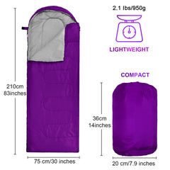 Macarrie 6-pack sleeping bags with compression sack portable storage.