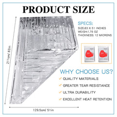 Macarrie emergency blanket compact storage display emphasizes easy retrieval for emergencies.