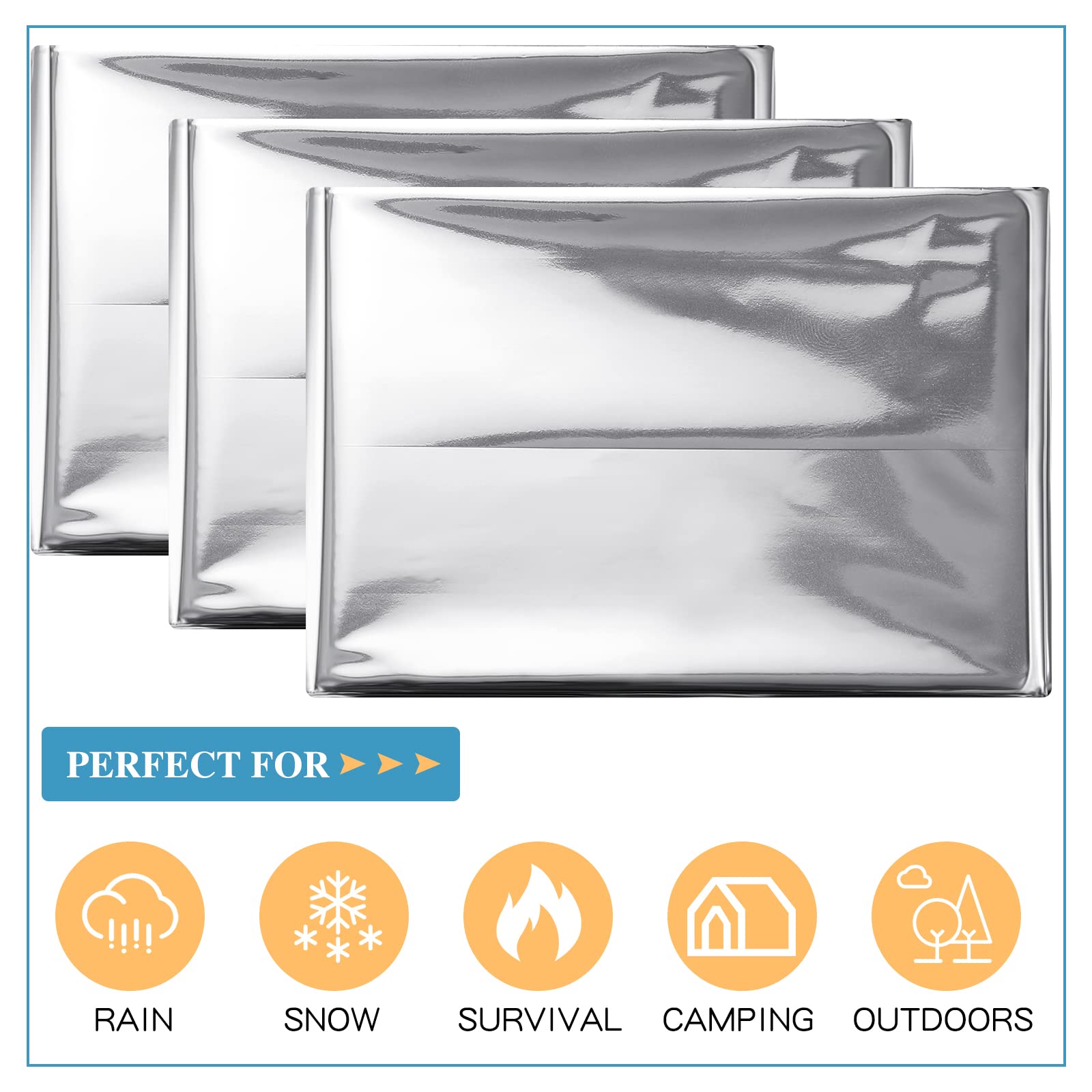 Macarrie emergency blanket individually wrapped for convenient reuse and year-round readiness.