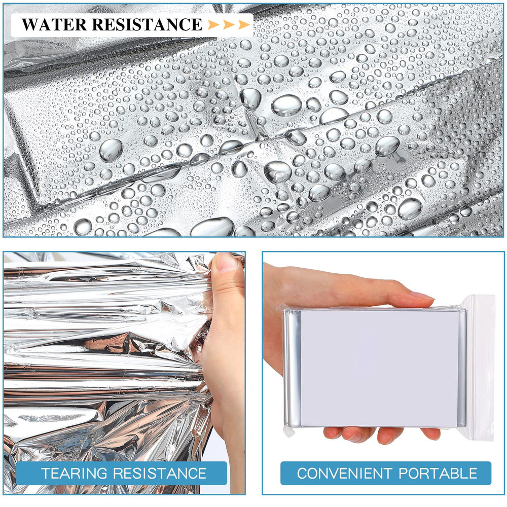 Macarrie silver foil emergency blanket reflecting light for high visibility and signaling.