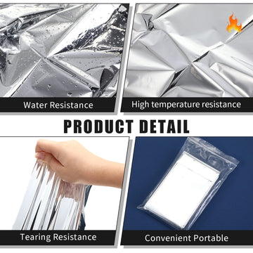 Macarrie silver foil blanket used as reflective signaling in emergencies.