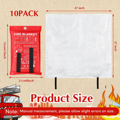 Macarrie fire blanket 47x47 inches shown for grill safety and quick containment.