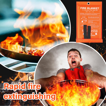 Macarrie fire blanket easy-pull-tabs design simplifies quick emergency use.