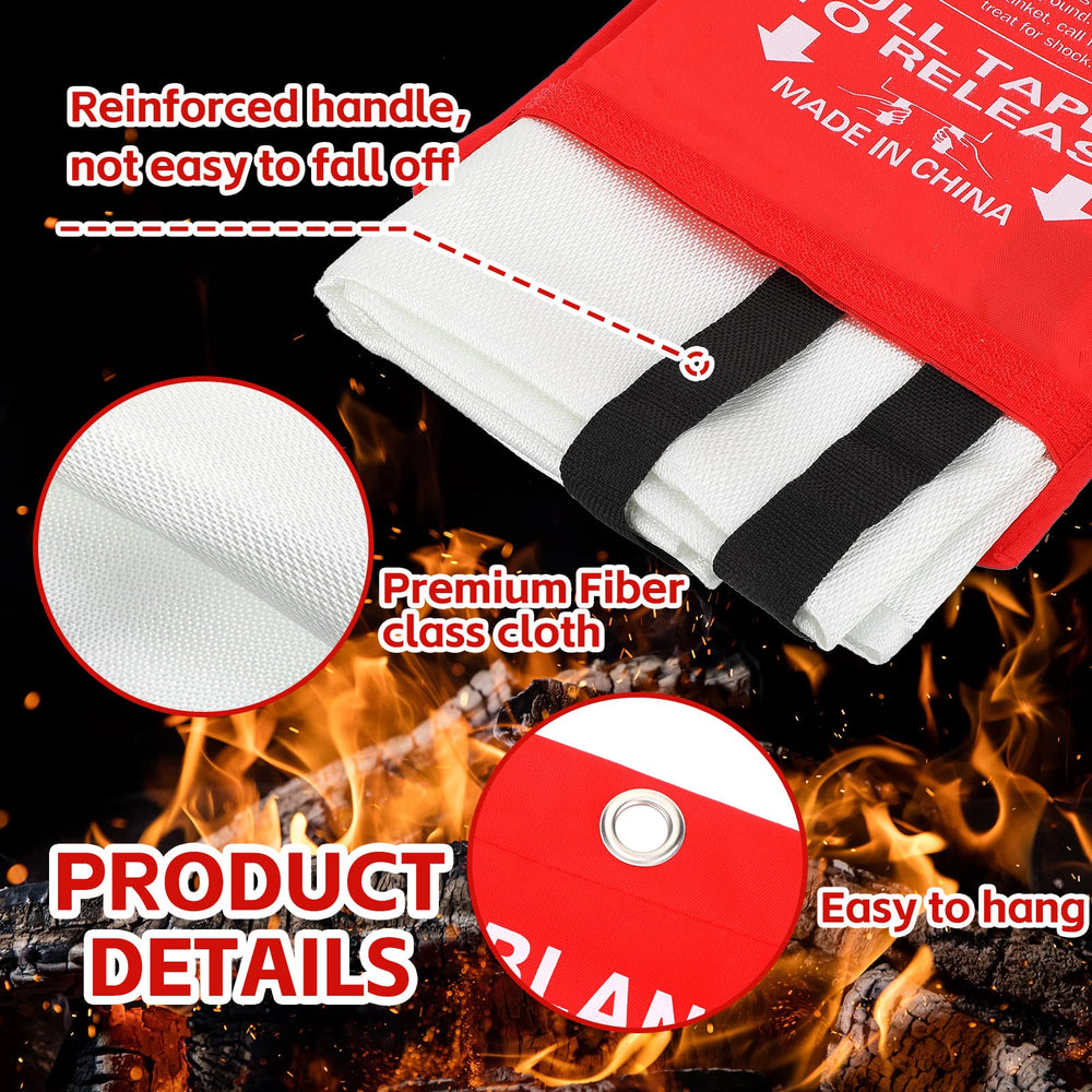 Macarrie fire blanket in use on grease fire to smother flames.