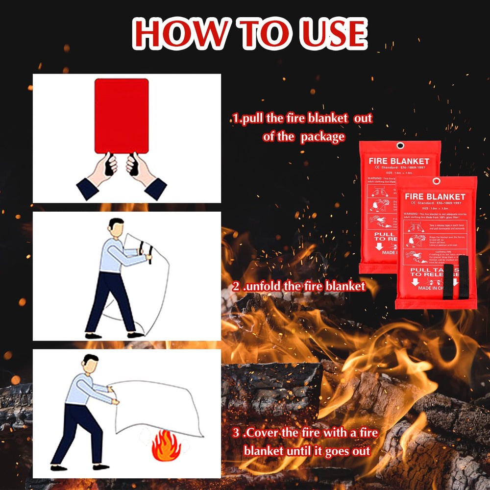 Macarrie fire blanket heat shield wrap, protects you while evacuating or handling hot items.