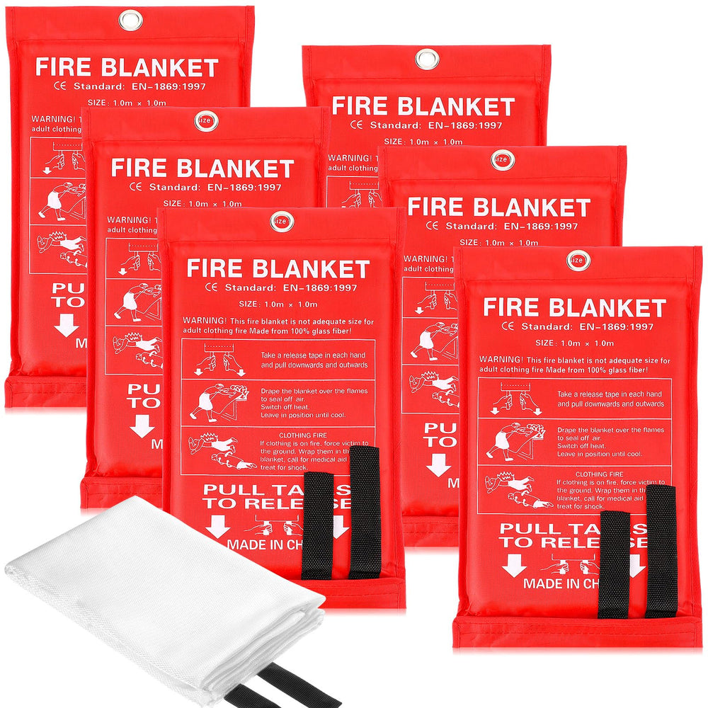 Macarrie fire blanket roll with pull-down tabs for fast, mess-free fire suppression.