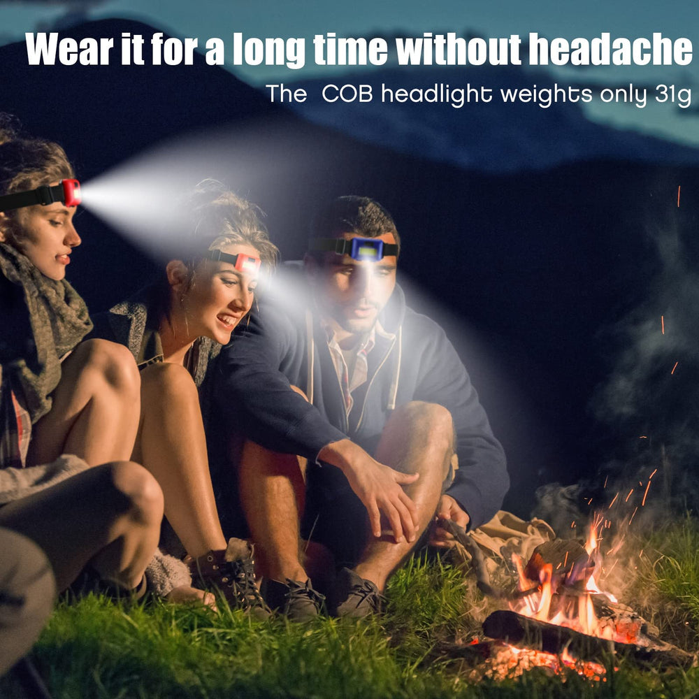 Macarrie headlamp hands free design for hiking running and reading