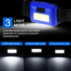 Macarrie headlamp three modes high flash and strobe for versatile signaling