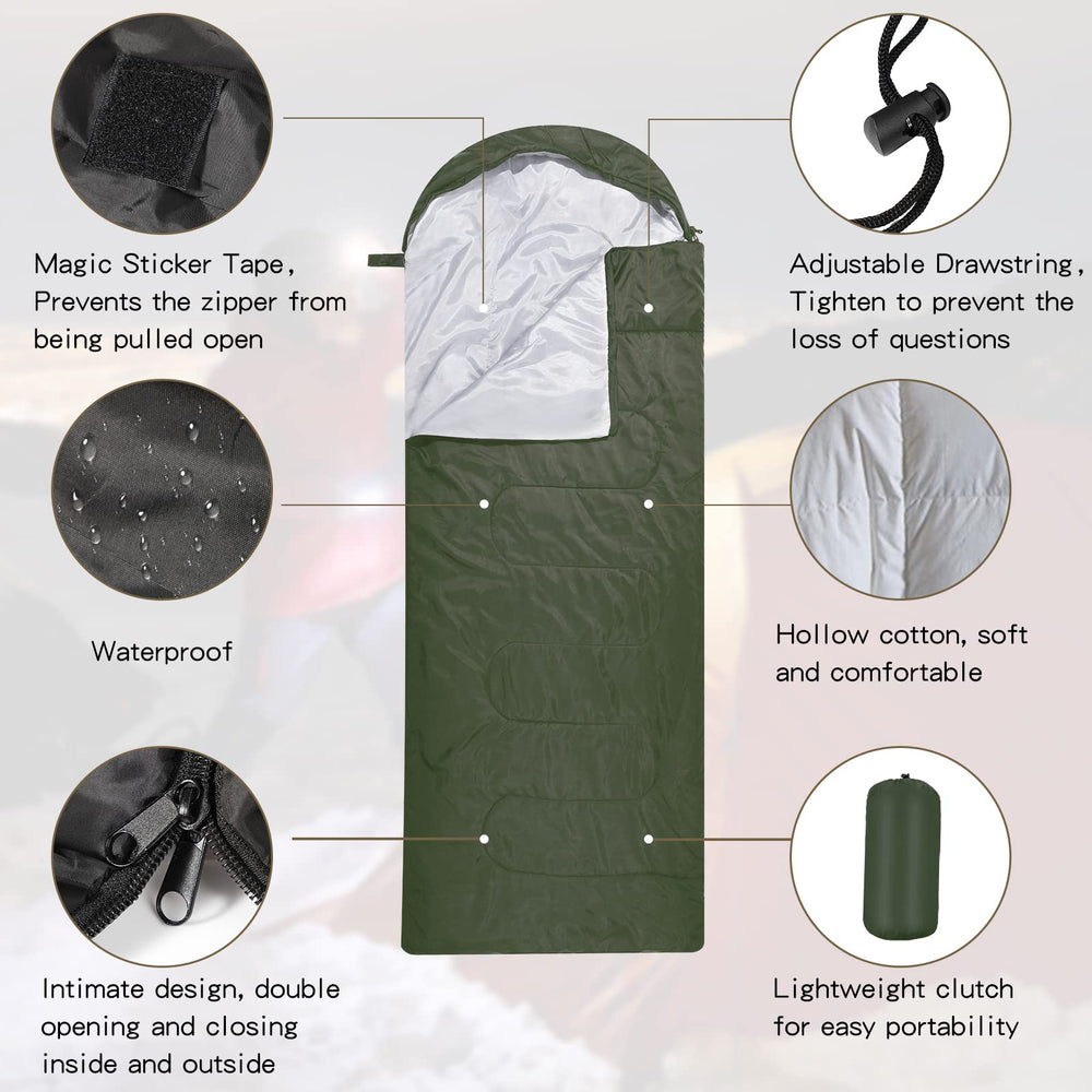 Macarrie sleeping bag size 210 by 75 cm accommodates an average adult