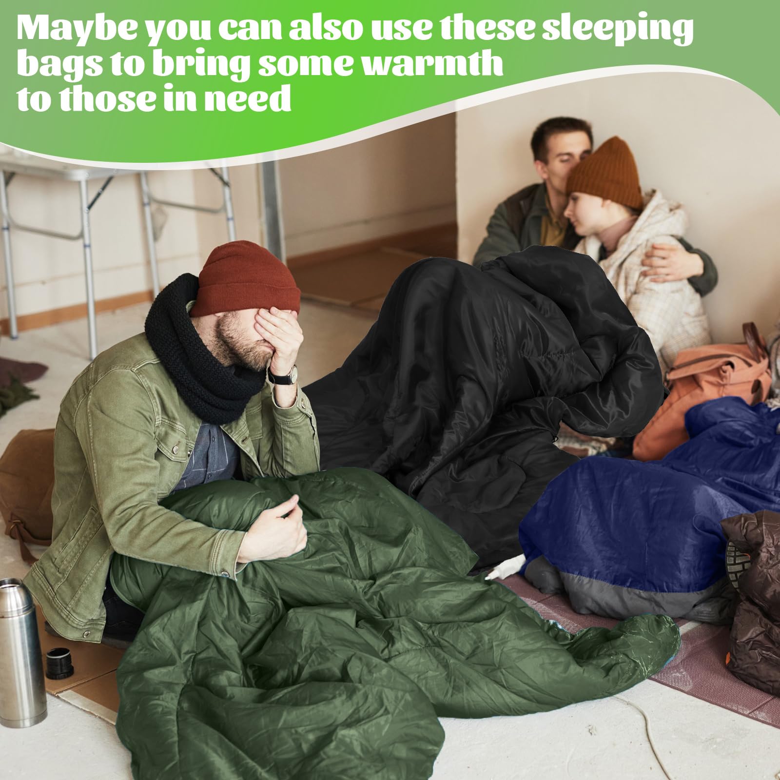 Macarrie sleeping bag with two-way zipper for adjustable ventilation