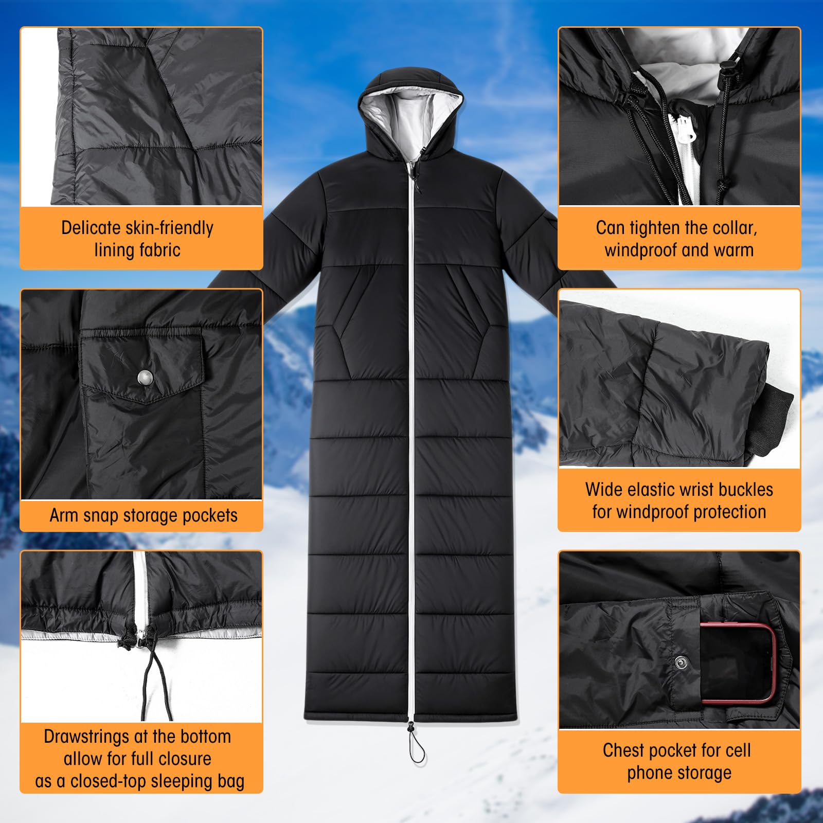 Macarrie winter sleeping bag with water resistant outer keeps you dry