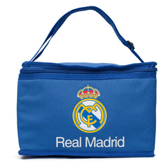 Maccabi Real Madrid licensed cooler bag close-up highlighting insulated interior for fresh snacks.