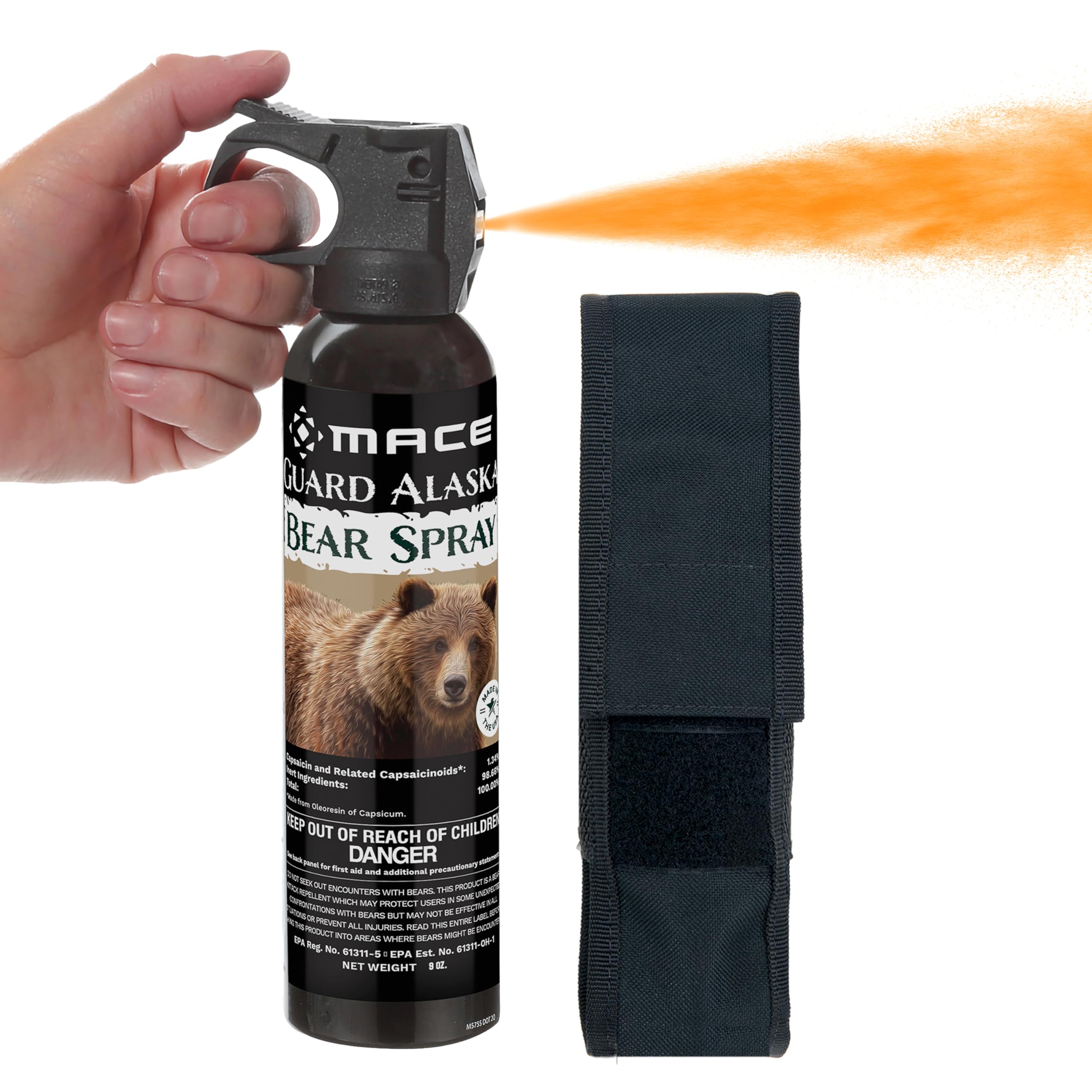 Mace Guard Alaska bear spray fogger offers long-range protection for hikers.