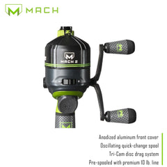 Mach 2 Spincast Combo reel and spool