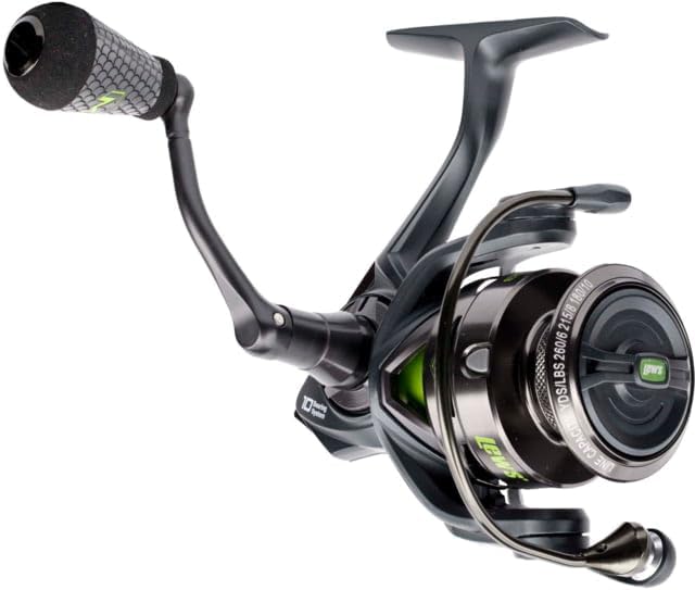 Mach 2 spinning reel side profile for balanced casting and comfort.