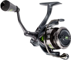 Mach 2 spinning reel side profile for balanced casting and comfort.