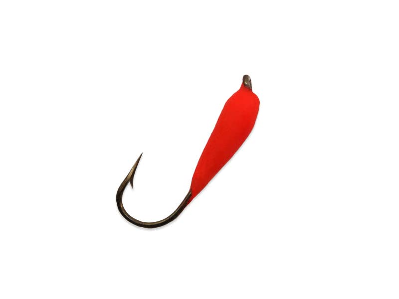 Mack's Lure Glo Hooks bronze with hot cerise glow for visibility in murky water