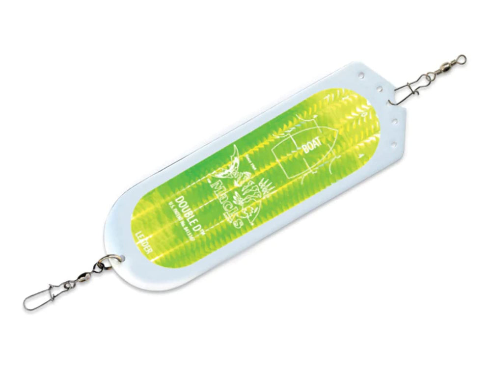 Mack's Lure Double D Dodger with attachment points enables line spread