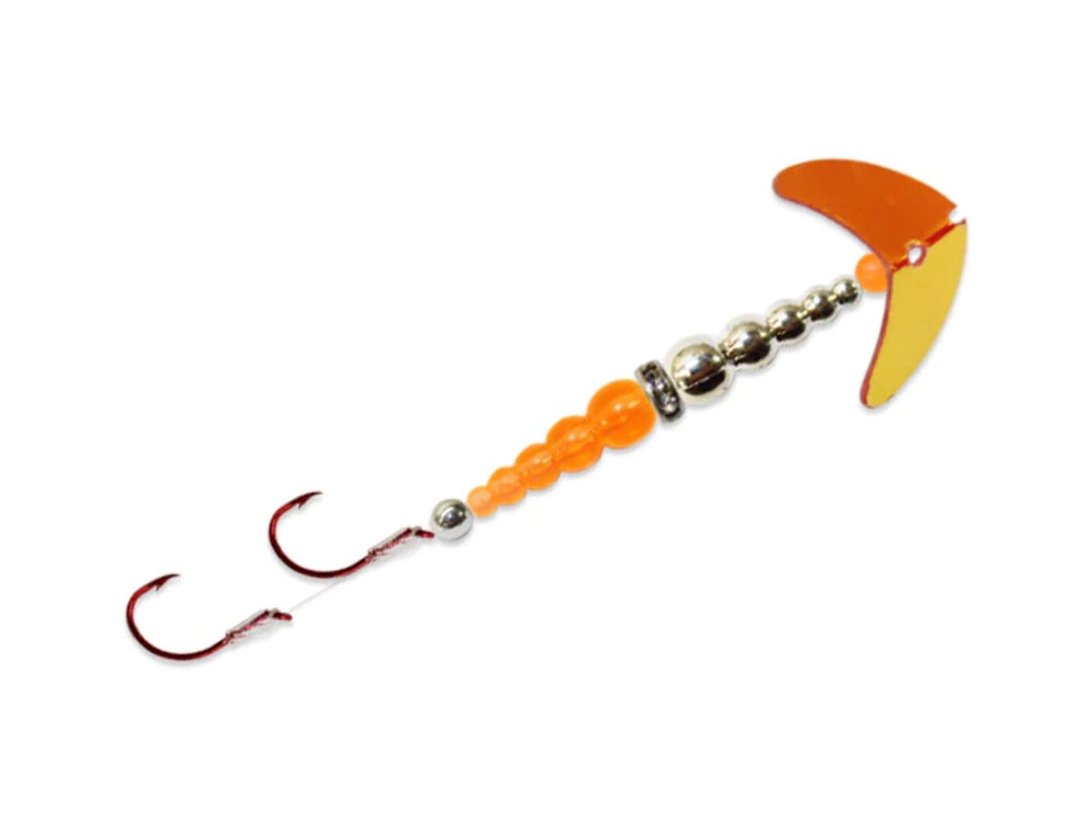 Mack's Lure Double Whammy Kokanee Pro hooks close-up for reliable kokanee hookups.