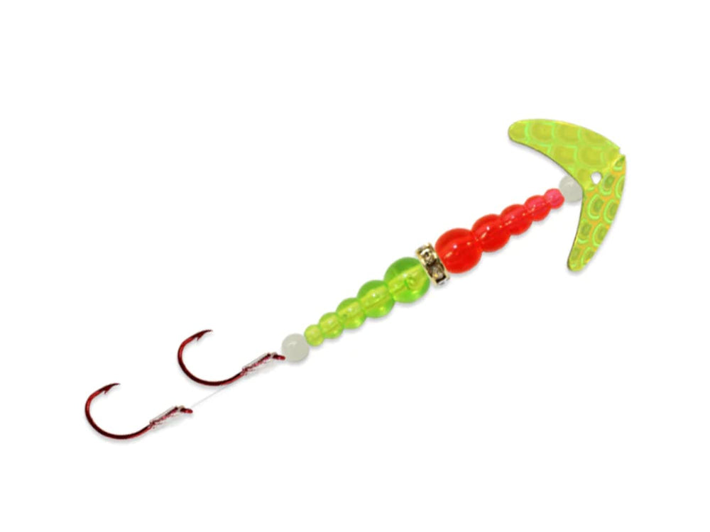 Mack's Lure Kokanee Pro Smile Blade in action drawing strikes.