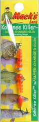 Mack's Lure Kokanee Killer with hammered brass flo orange attracts kokanee and trout