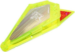 Mack's Lure ScentFlash UV Triangle Chartreuse flasher attracting salmon with scent and UV flash