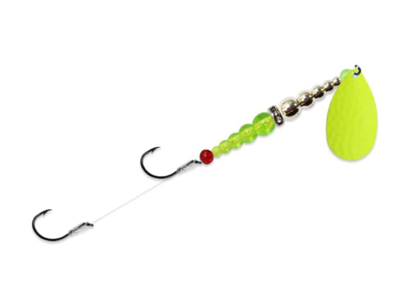 Mack's Lure Double Whammy Classic Original one-and-a-half-inch spread enhances action.