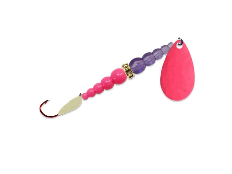 Mack's Lure Kokanee Killer 6 Pink Purple glow hook with spinner attracts kokanee and trout