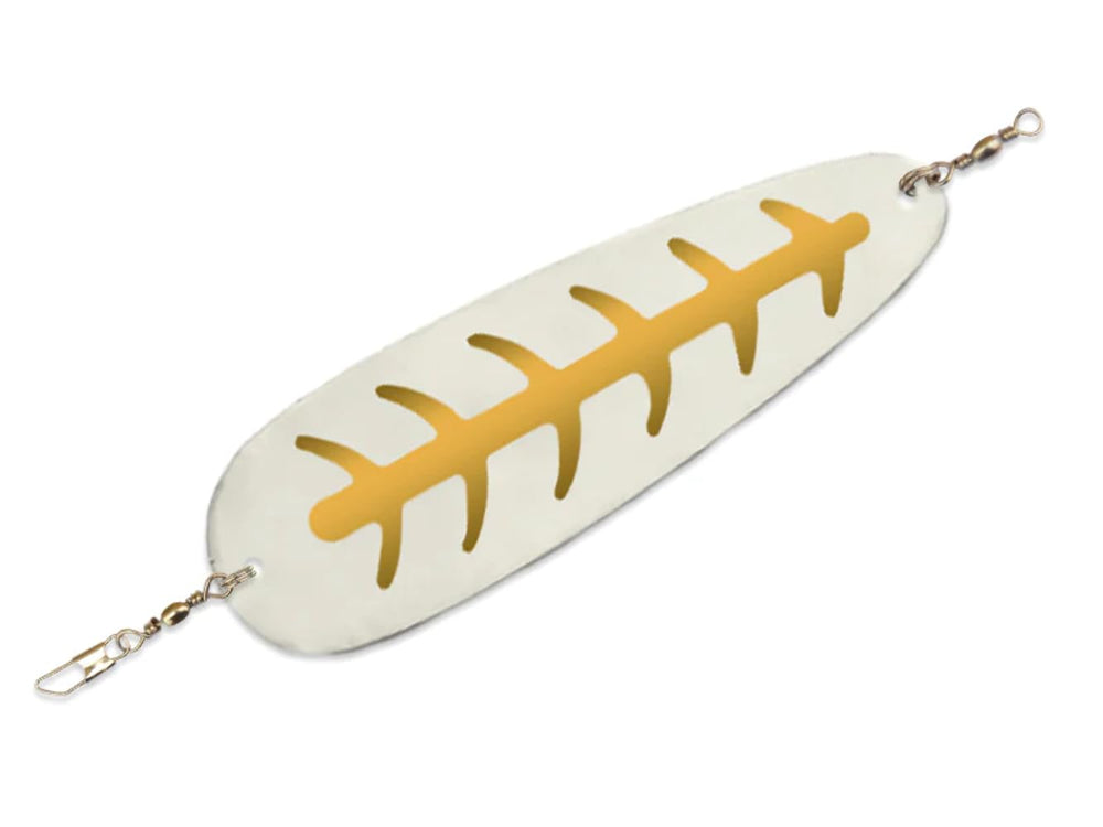 Mack's Lure Shasta Tackle 3136-3 Sling Blade green, in-hand display emphasizes weight.