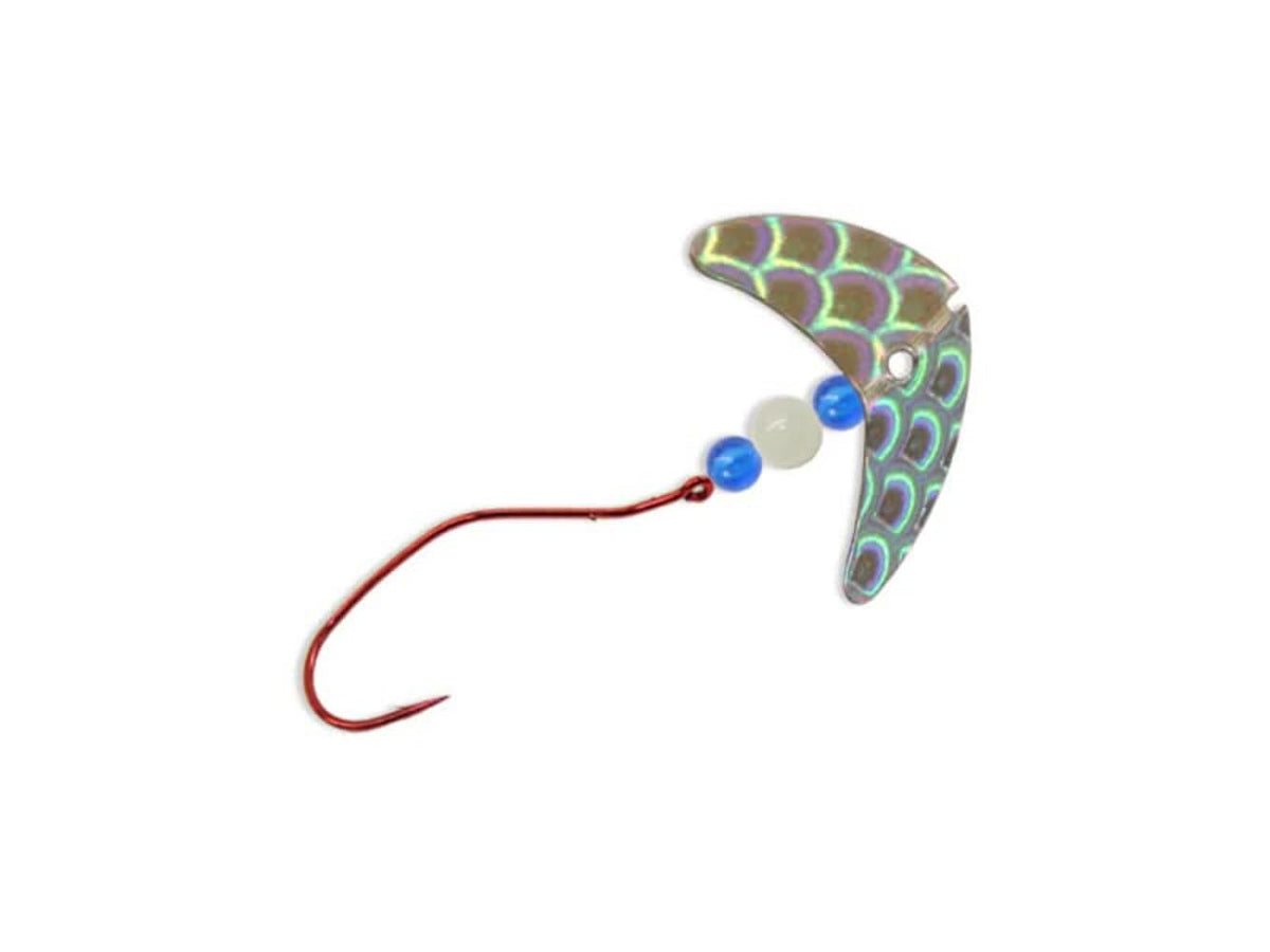Mack's Lure Smile Blade Slow Death rig with spinning bait attracts walleye.