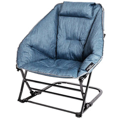MacSports Diamond Rocker Chair front-angle highlighting a sturdy powder-coated frame for outdoors.