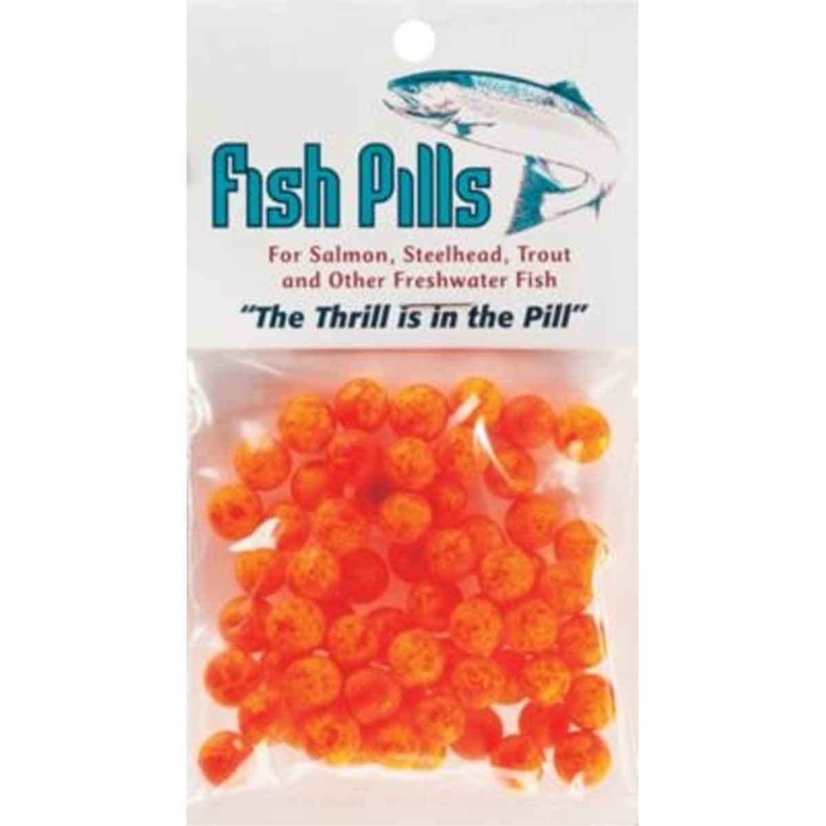 Mad River Mfg Fish Pills Clown Red Size 2 for packaged flies, ideal for organized fishing setups.