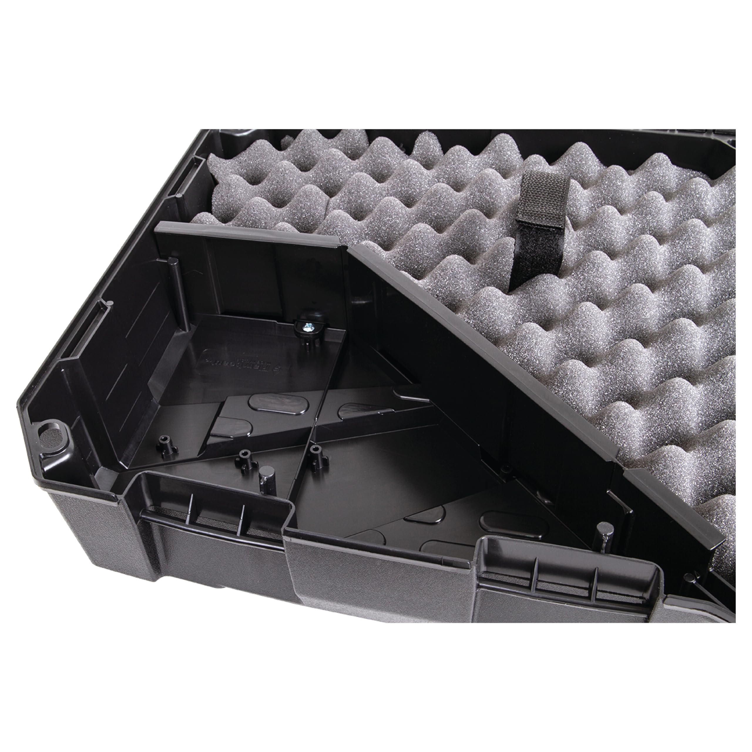 Made in the U.S.A. labeling on hard case.