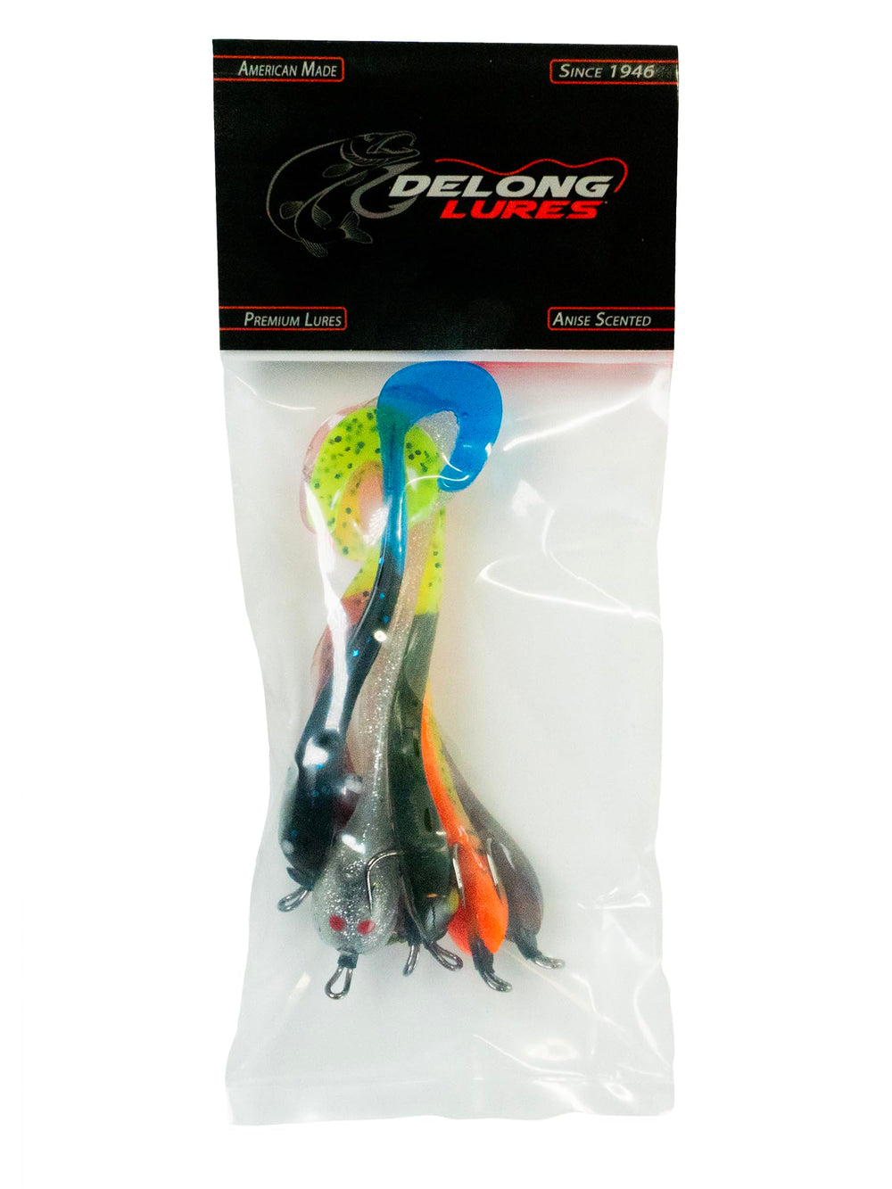 Close-up of pre-rigged Tadpole swimbait lure