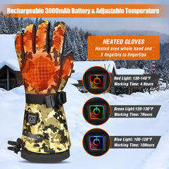 MADETEC heated gloves battery display clearly shows charge levels during use.