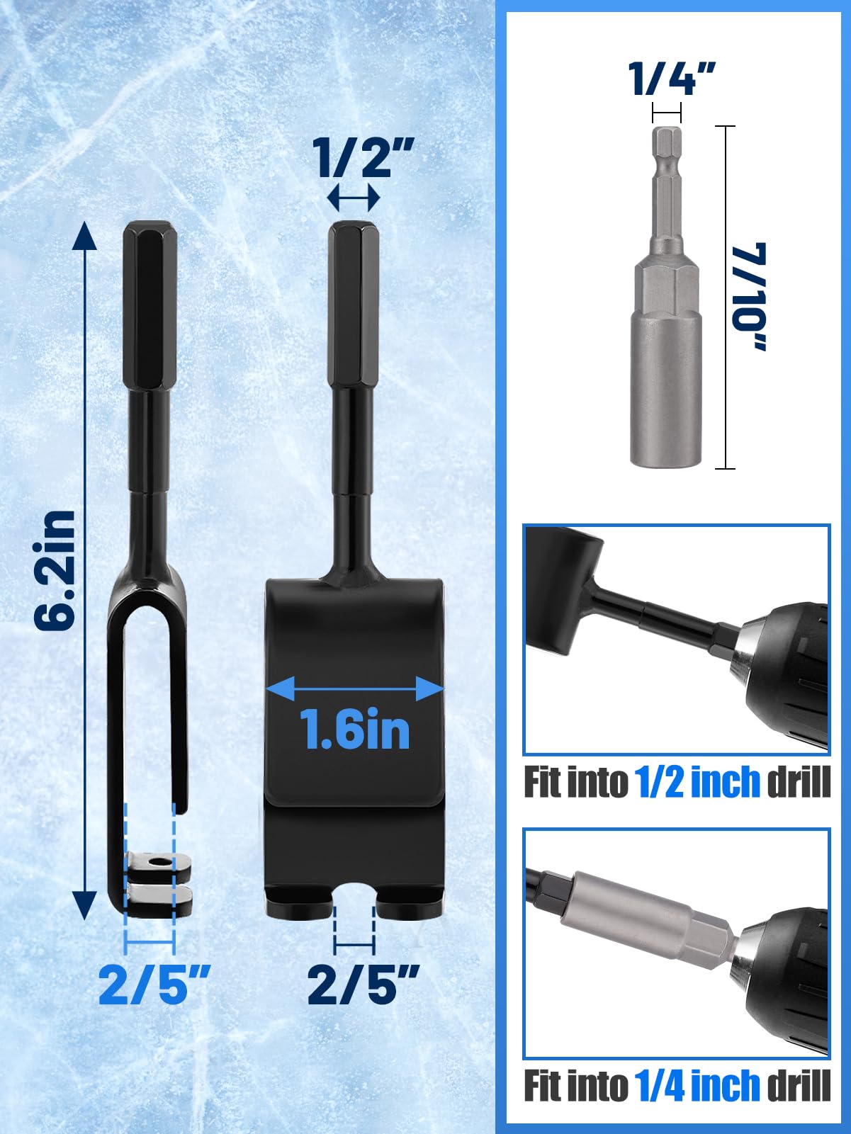 MADHOLLY ice shanty stake nails show durable metal construction
