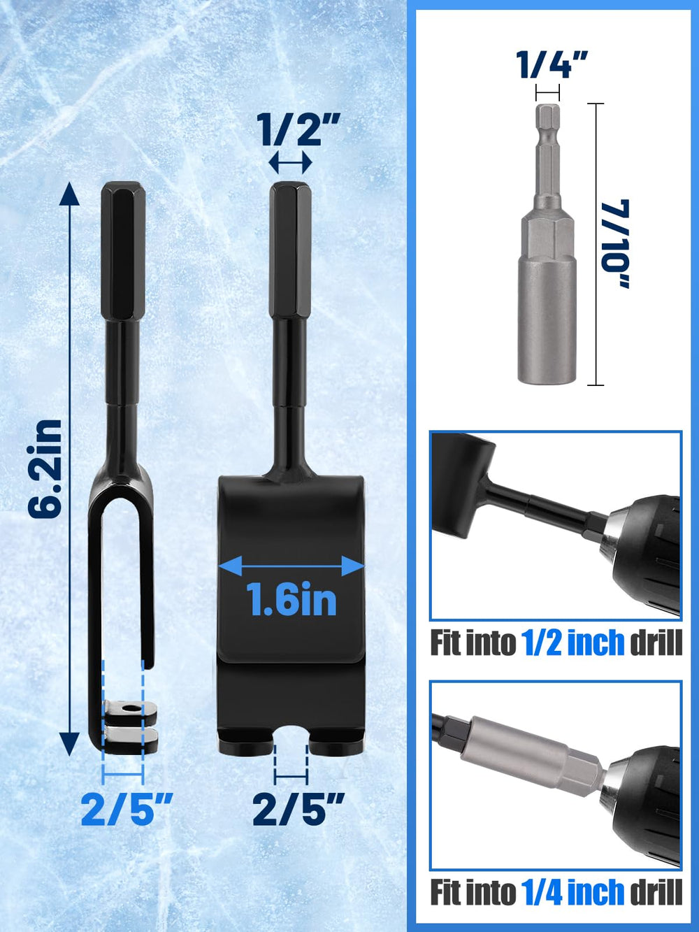 MADHOLLY ice shanty stake nails show durable metal construction