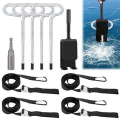 MADHOLLY universal ice anchor tool in metal finish for secure shelter anchoring